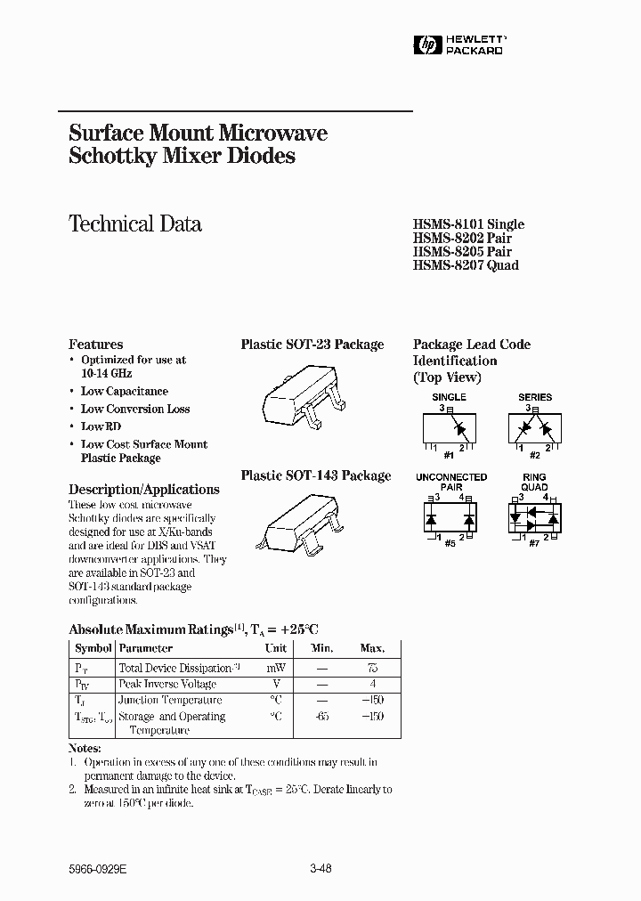 HSMS-8207QUAD_2592163.PDF Datasheet