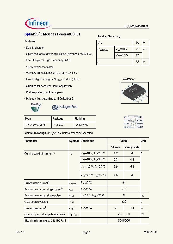 BSO220N03MDG_2596966.PDF Datasheet