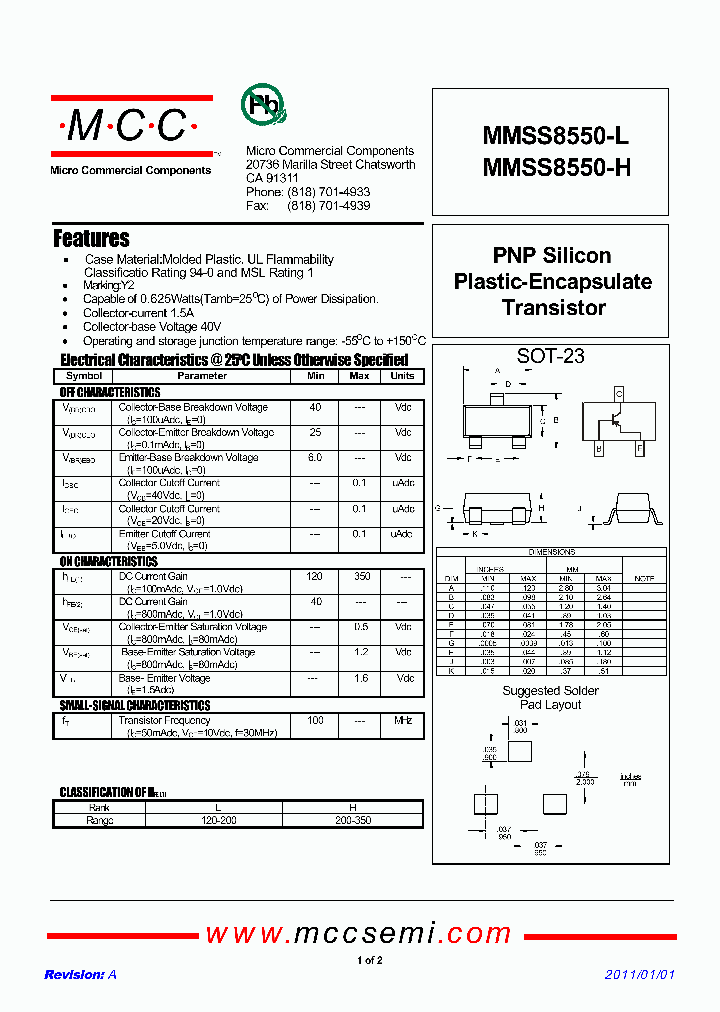 MMSS8550-H_2597865.PDF Datasheet