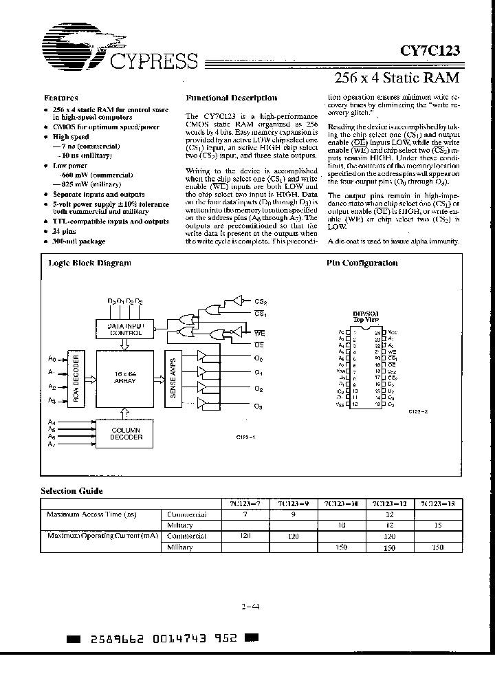 CY7C123-12DMB_2598373.PDF Datasheet