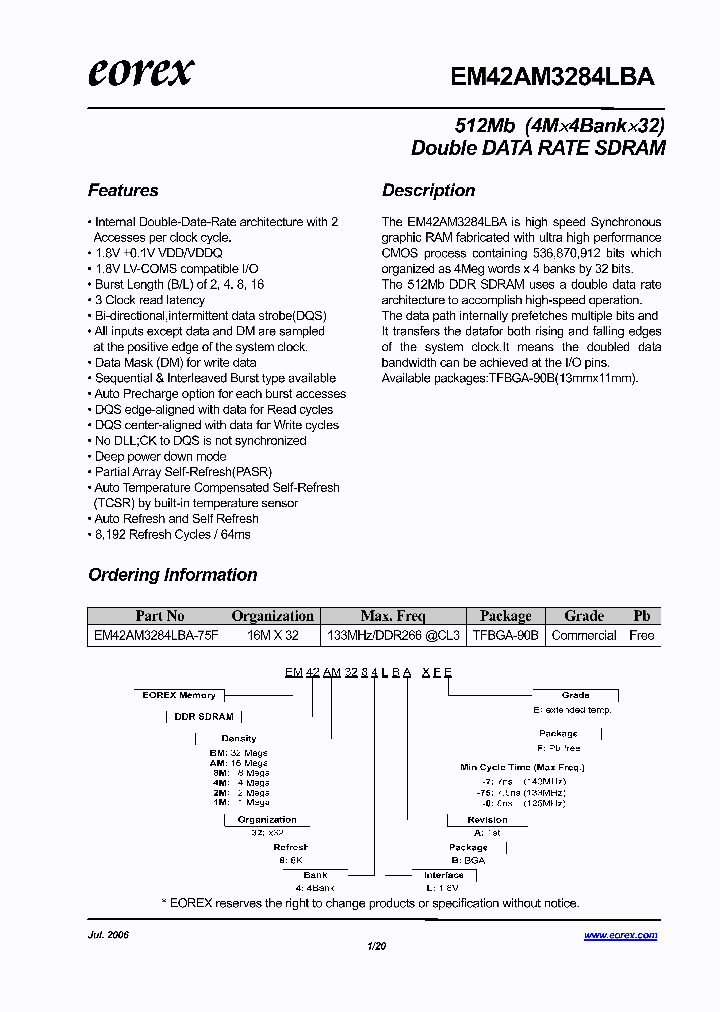 EM423M3284LBA-8FE_2598249.PDF Datasheet
