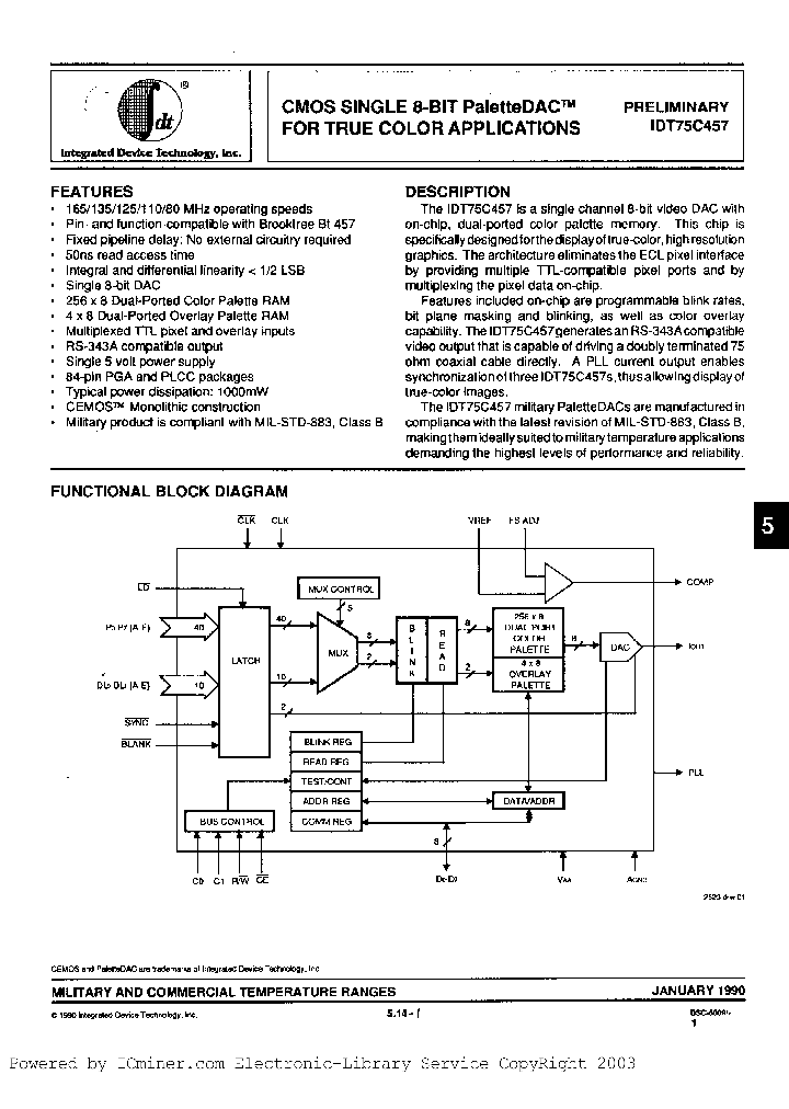 IDT75C457S125J_2600945.PDF Datasheet