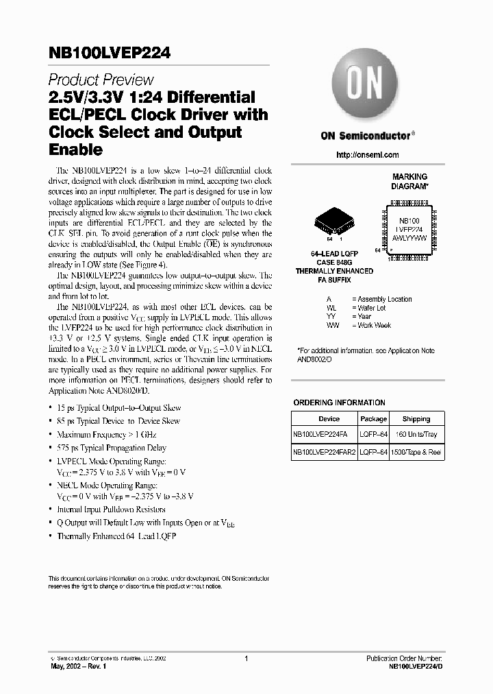 NB100LVEP224-D_2601829.PDF Datasheet