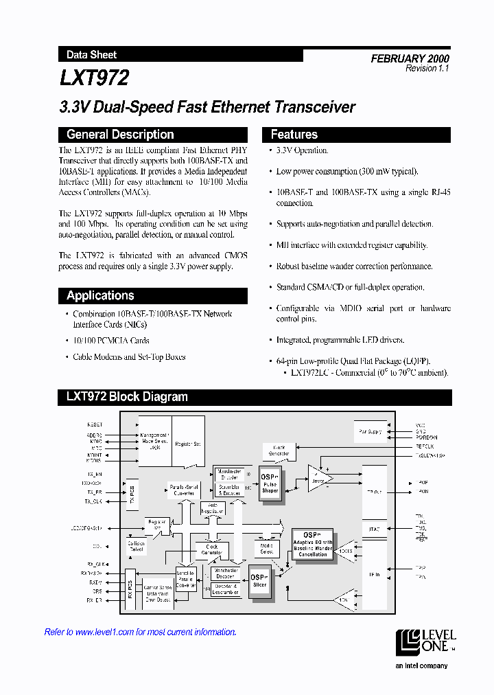 LXT972_2604113.PDF Datasheet