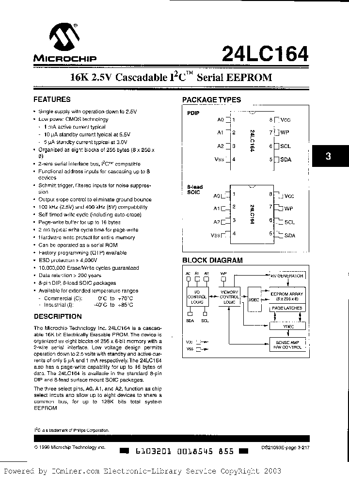 24LC164ISN_2604209.PDF Datasheet