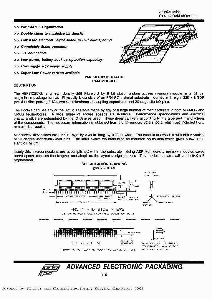 AEPSS256K8-10_2604519.PDF Datasheet