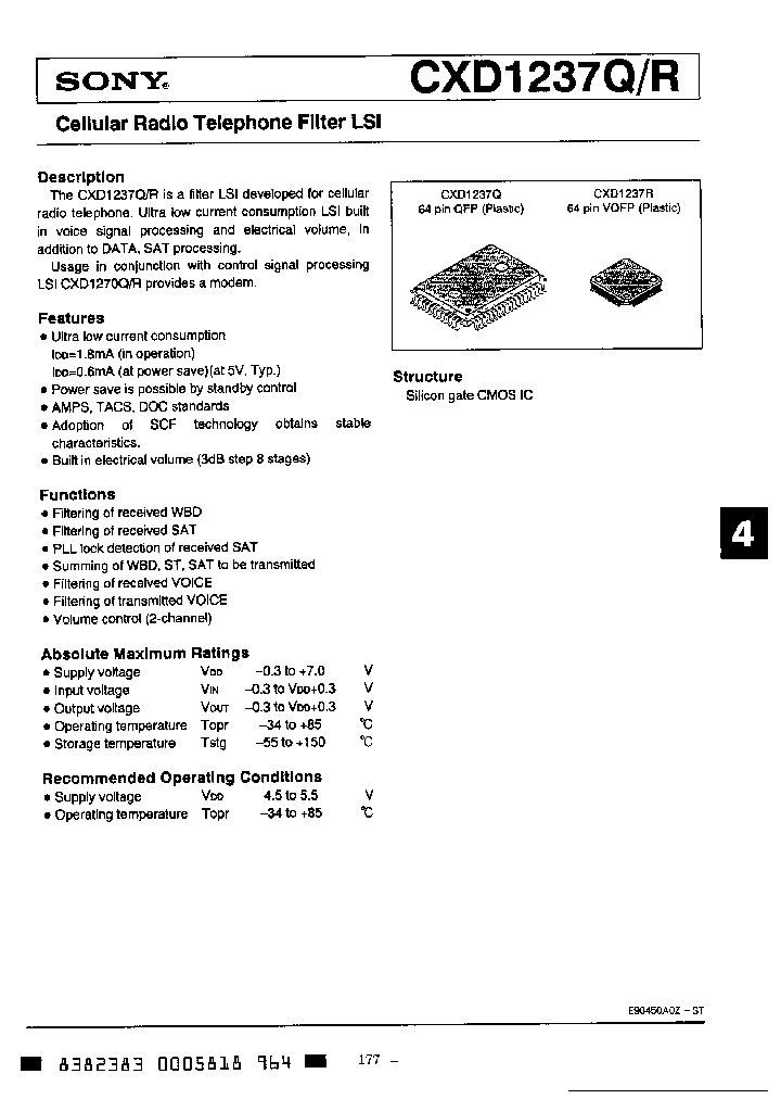 CXD1237QR_2605295.PDF Datasheet