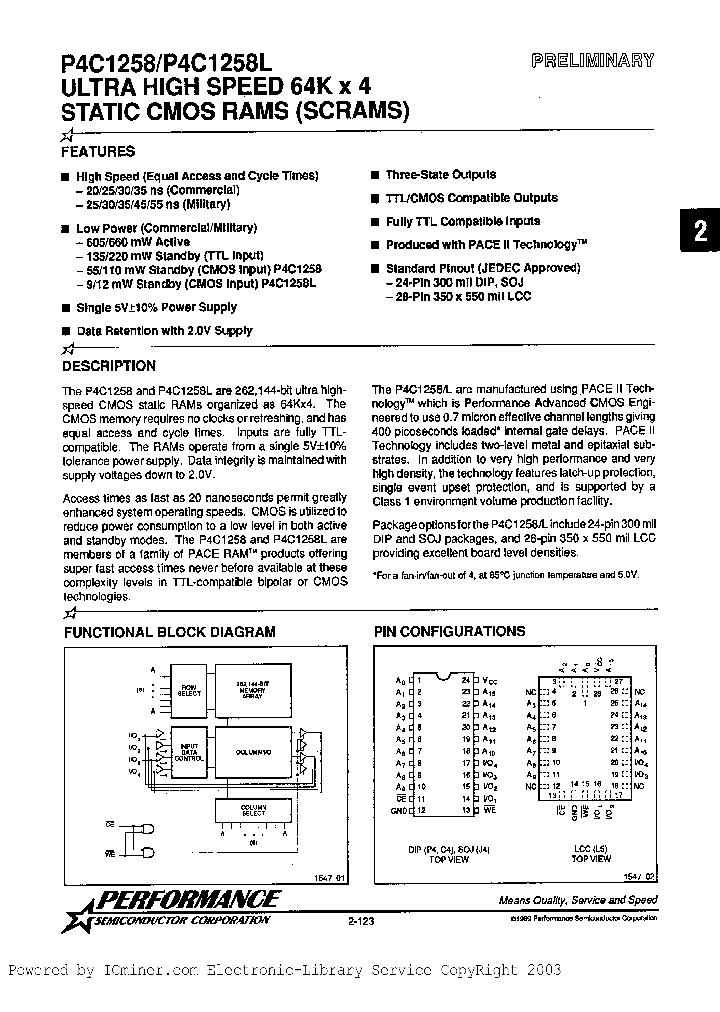 P4C1258-25CMB_2605665.PDF Datasheet