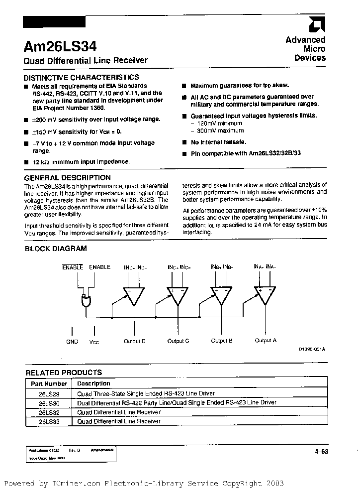 AM26LS34BFA_2609523.PDF Datasheet