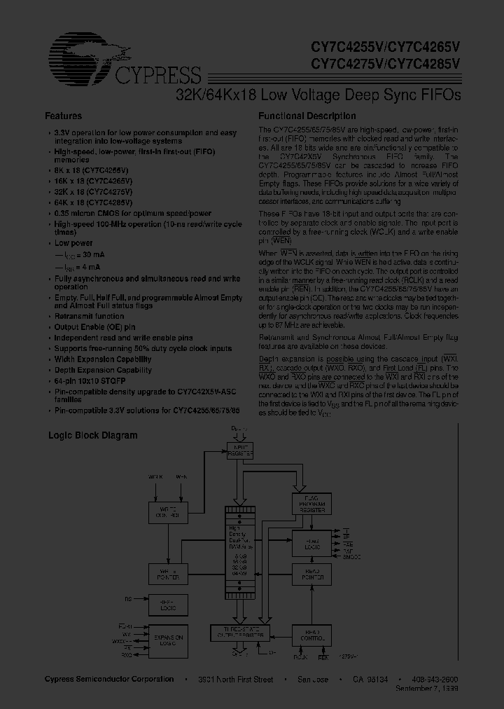 CY7C4265V-15ASI_2608568.PDF Datasheet