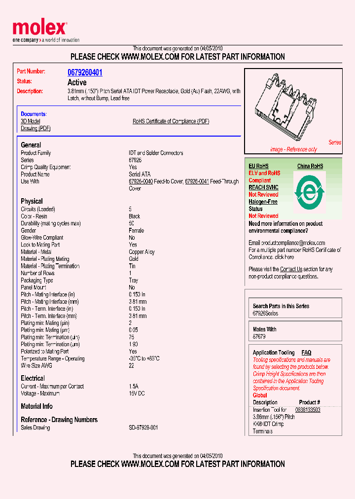 67926-0401_2608130.PDF Datasheet