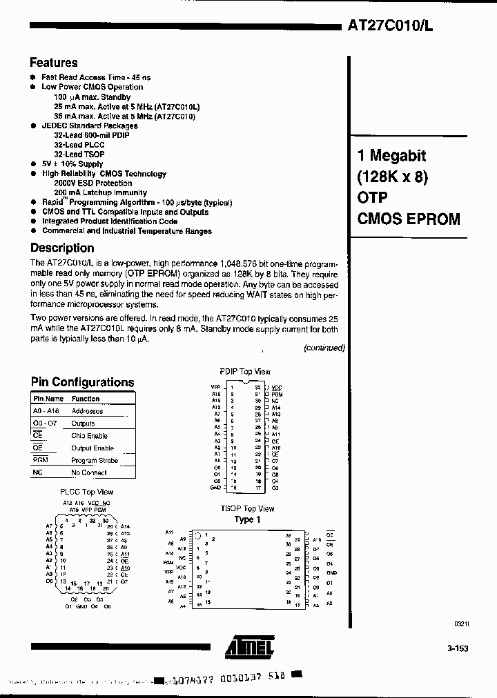 AT27C010-12RI_2611529.PDF Datasheet