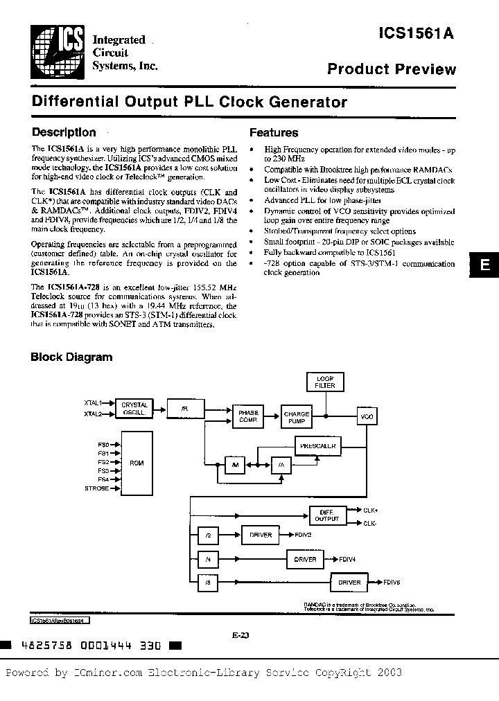 ICS1561AM-726_2609632.PDF Datasheet