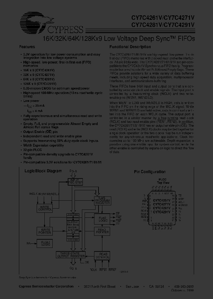 CY7C4271V-15JI_2613950.PDF Datasheet