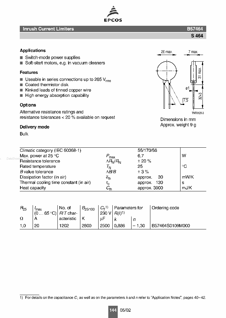 B57464_2618895.PDF Datasheet