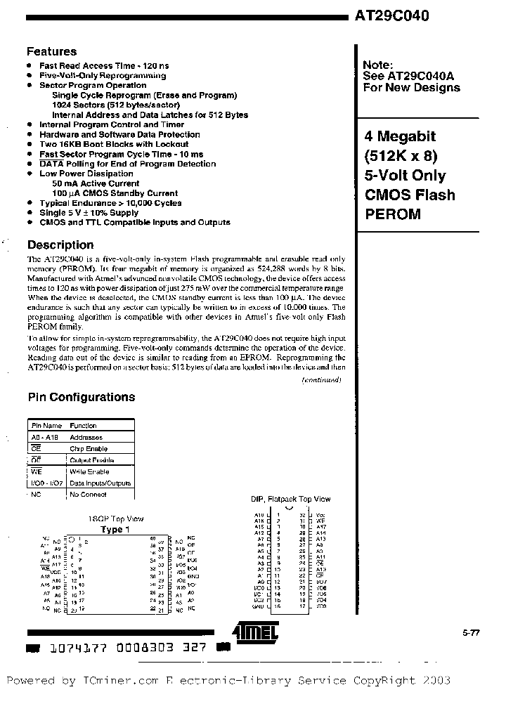 AT29C040-12DI_2618250.PDF Datasheet
