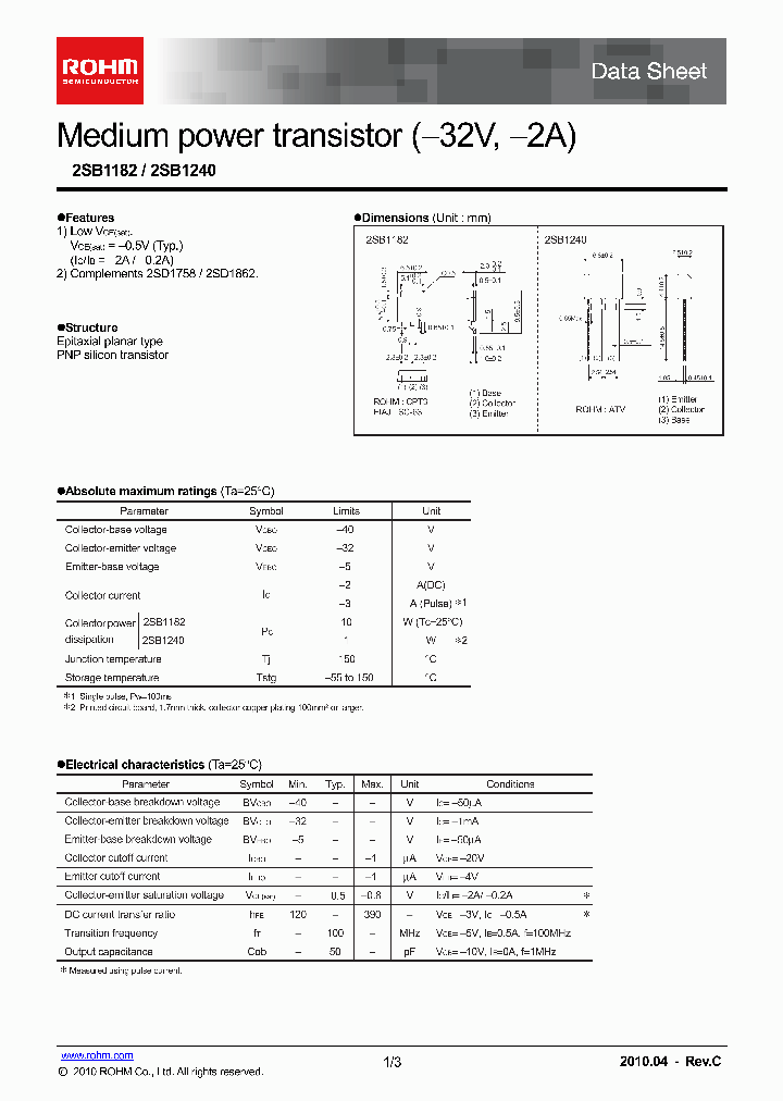 2SB1240_2620271.PDF Datasheet