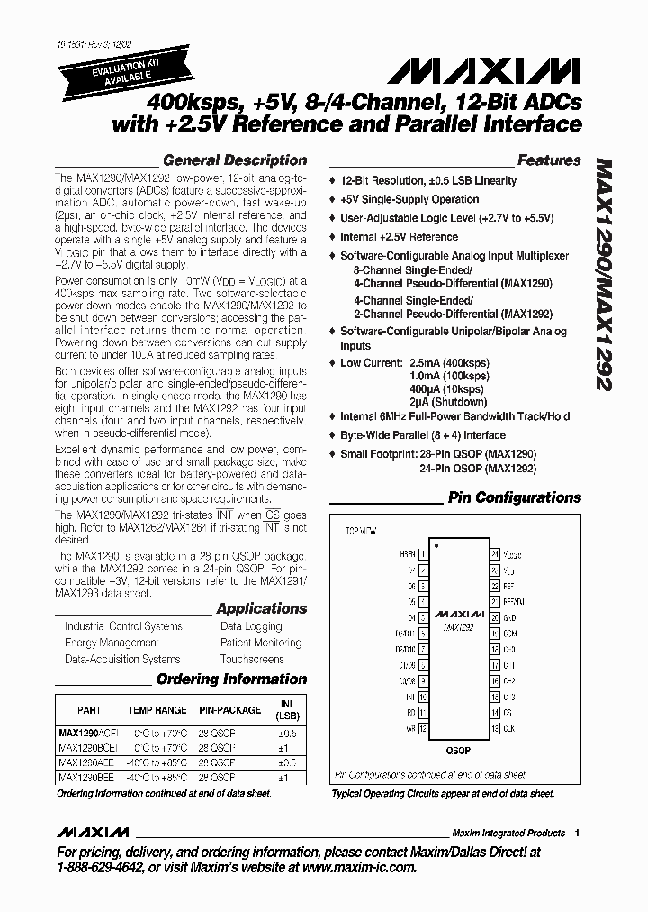 MAX1292BCEG_2625196.PDF Datasheet