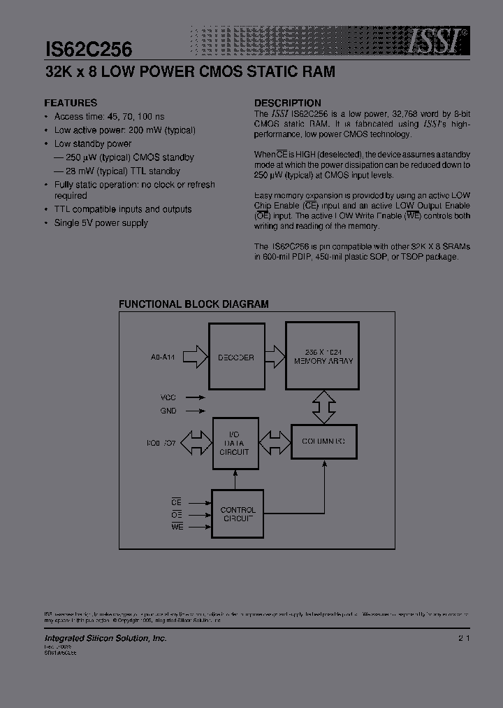 IS62C256-100T_2625666.PDF Datasheet