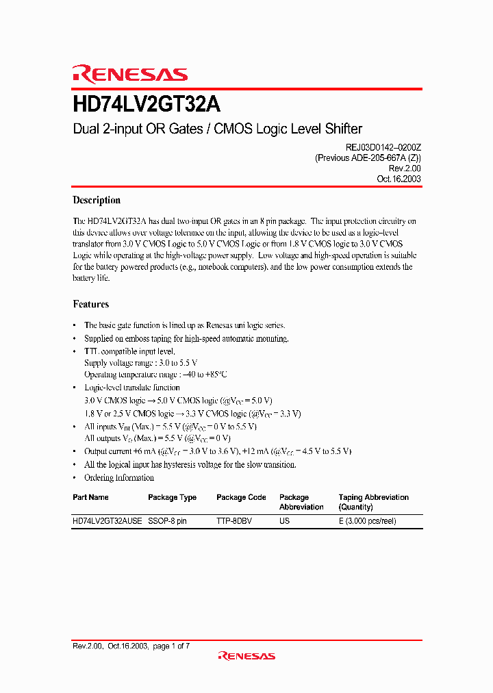 HD74LV2GT32A_2630859.PDF Datasheet