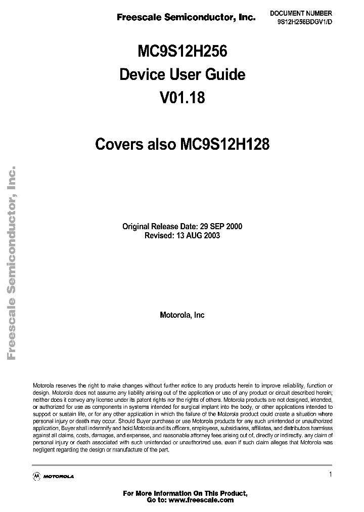 9S12H256BDGV1_2632128.PDF Datasheet