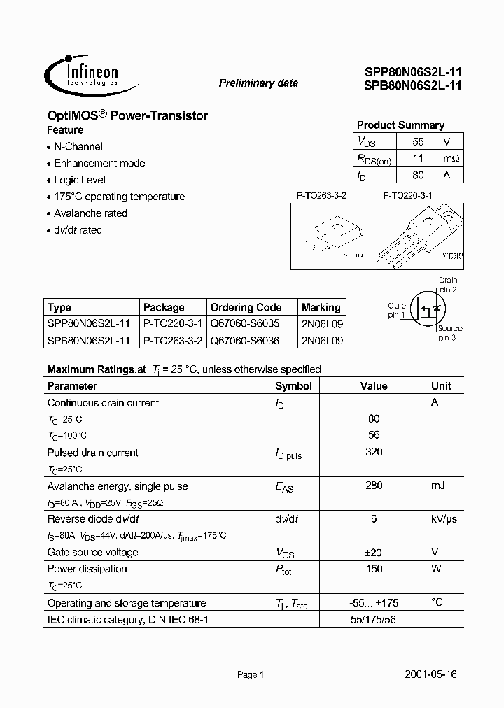 SPB80N06S2L-11_2634611.PDF Datasheet