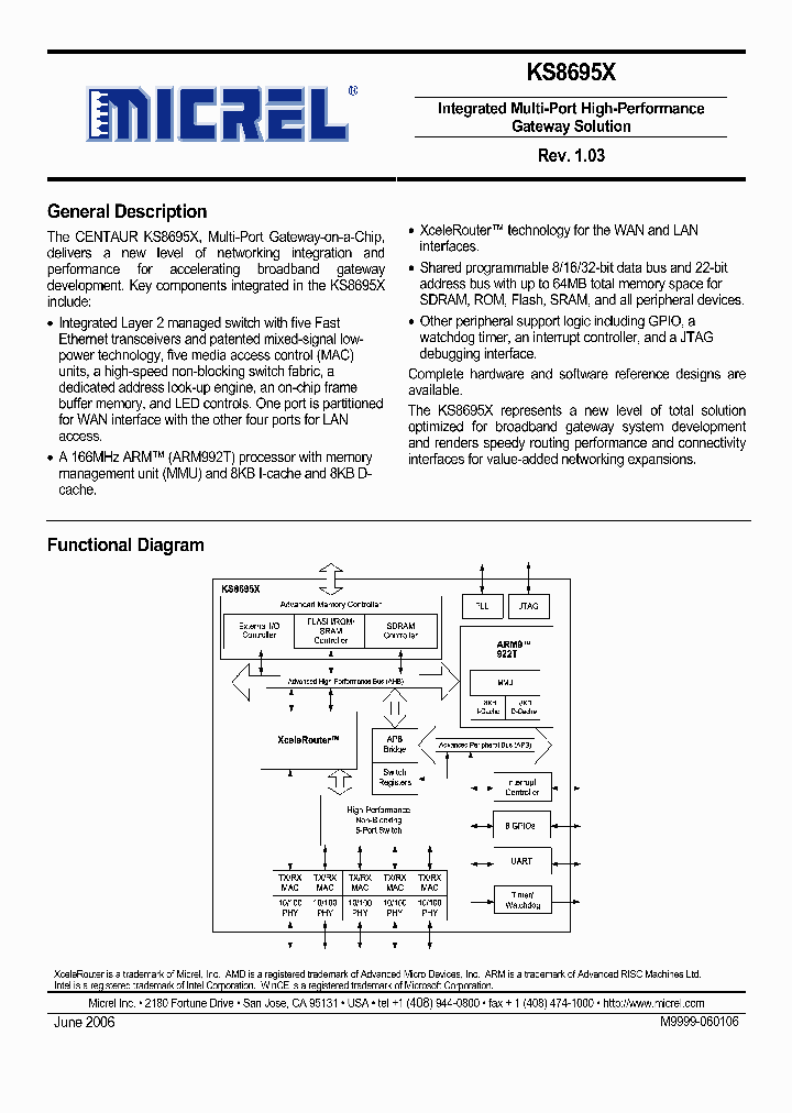 KSZ8695X_2638960.PDF Datasheet
