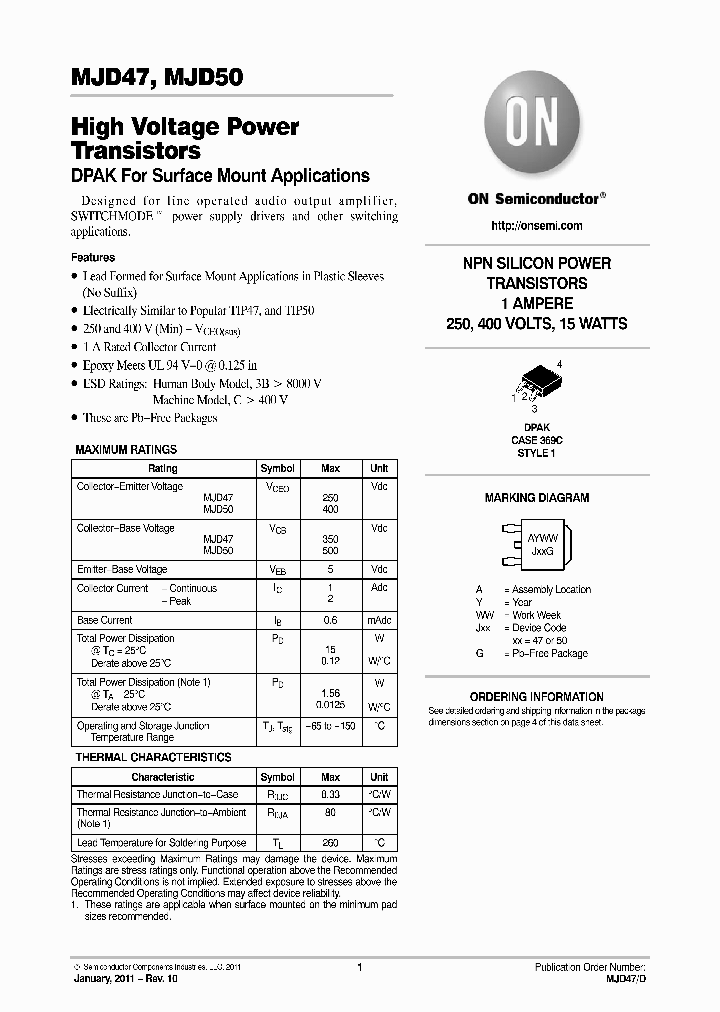 MJD47G_2640277.PDF Datasheet