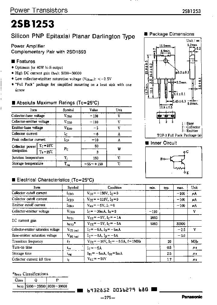 2SB1253P_2643182.PDF Datasheet