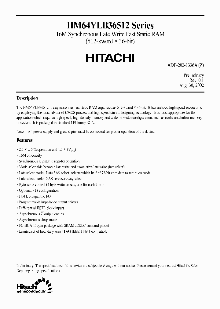 HM64YLB36512SERIES_2642788.PDF Datasheet