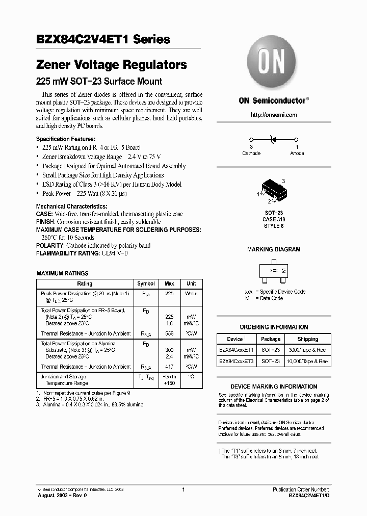 BZX84C2V4ET1D_2646401.PDF Datasheet