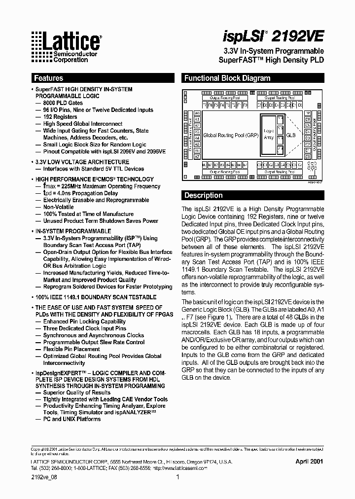 ISPLSI2192VE-180LT128I_2647426.PDF Datasheet