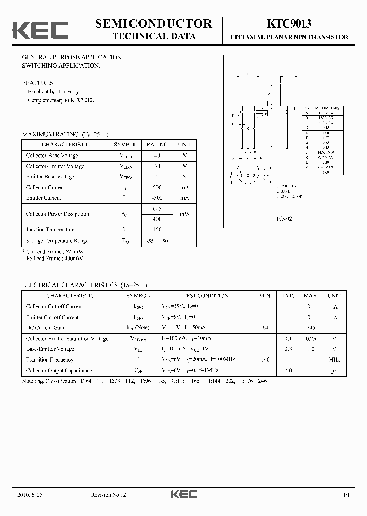 KTC901310_2648515.PDF Datasheet