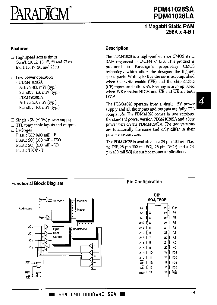 PDM41028LA20DI_2650170.PDF Datasheet