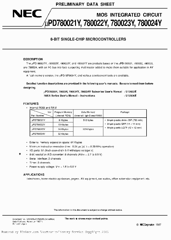 UPD780022YGK-XXX-8A8_2653254.PDF Datasheet