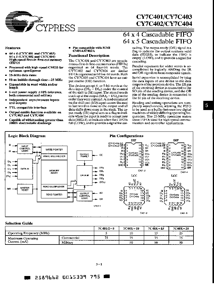 CY7C402-15DMB_2652718.PDF Datasheet