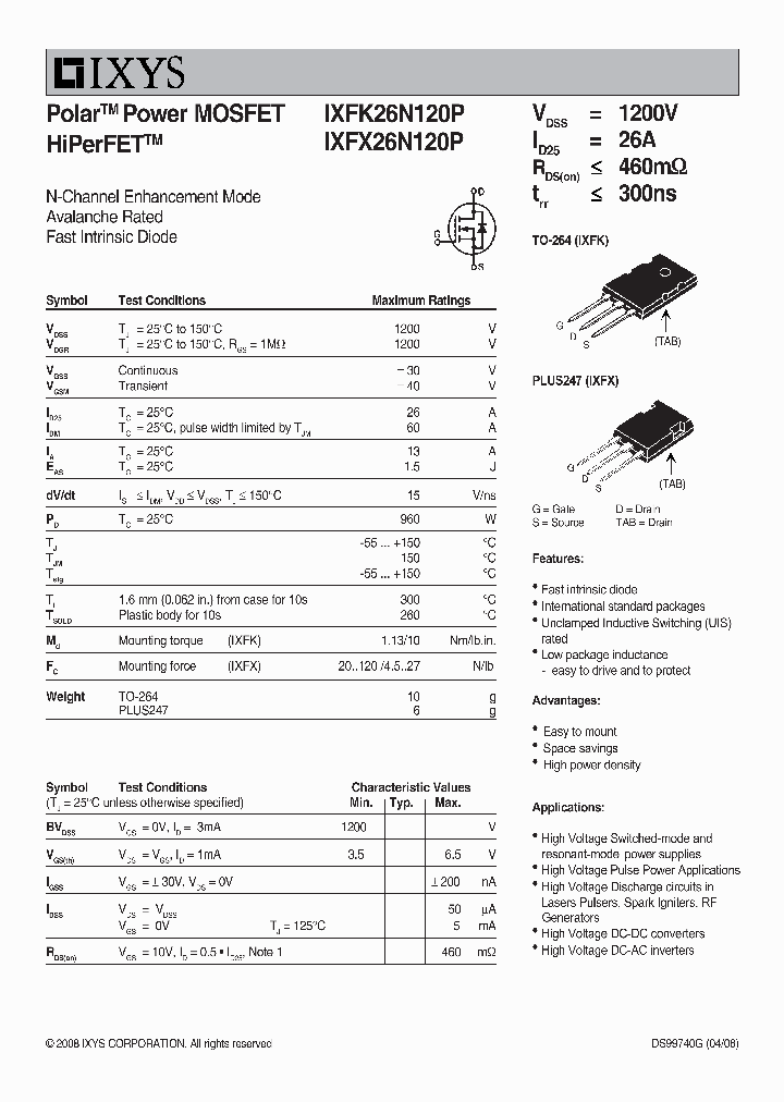 IXFX26N120P_2654292.PDF Datasheet