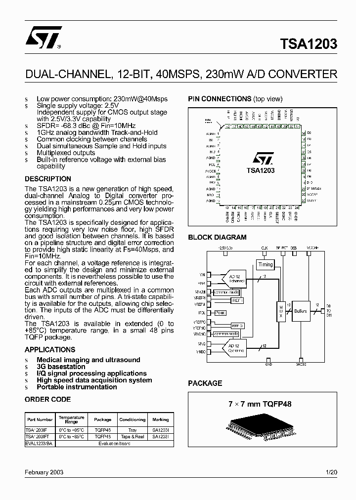 TSA1203IF_2659625.PDF Datasheet