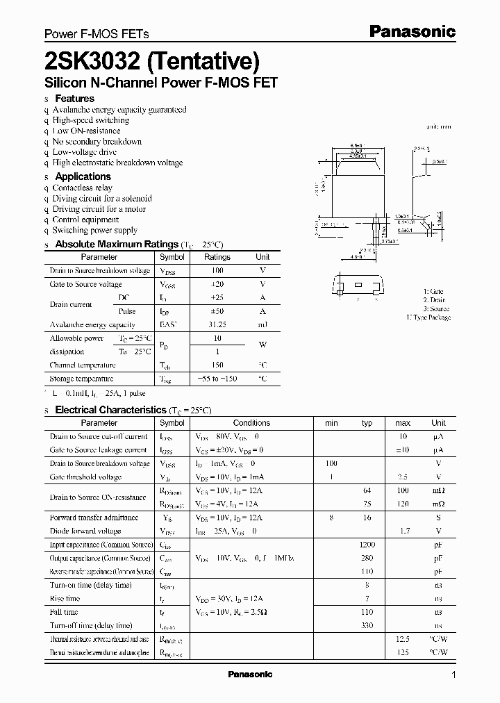 2SK3032TENTATIVE_2656472.PDF Datasheet