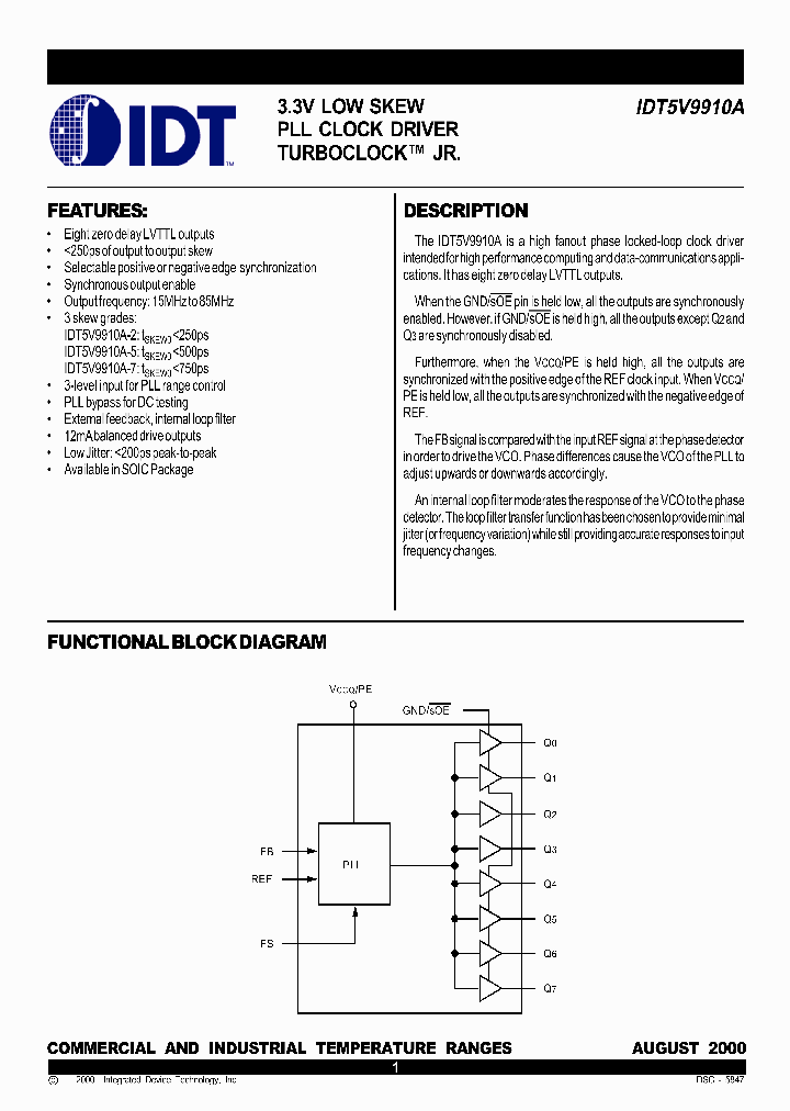IDT5V9910A-2SOC_2664314.PDF Datasheet