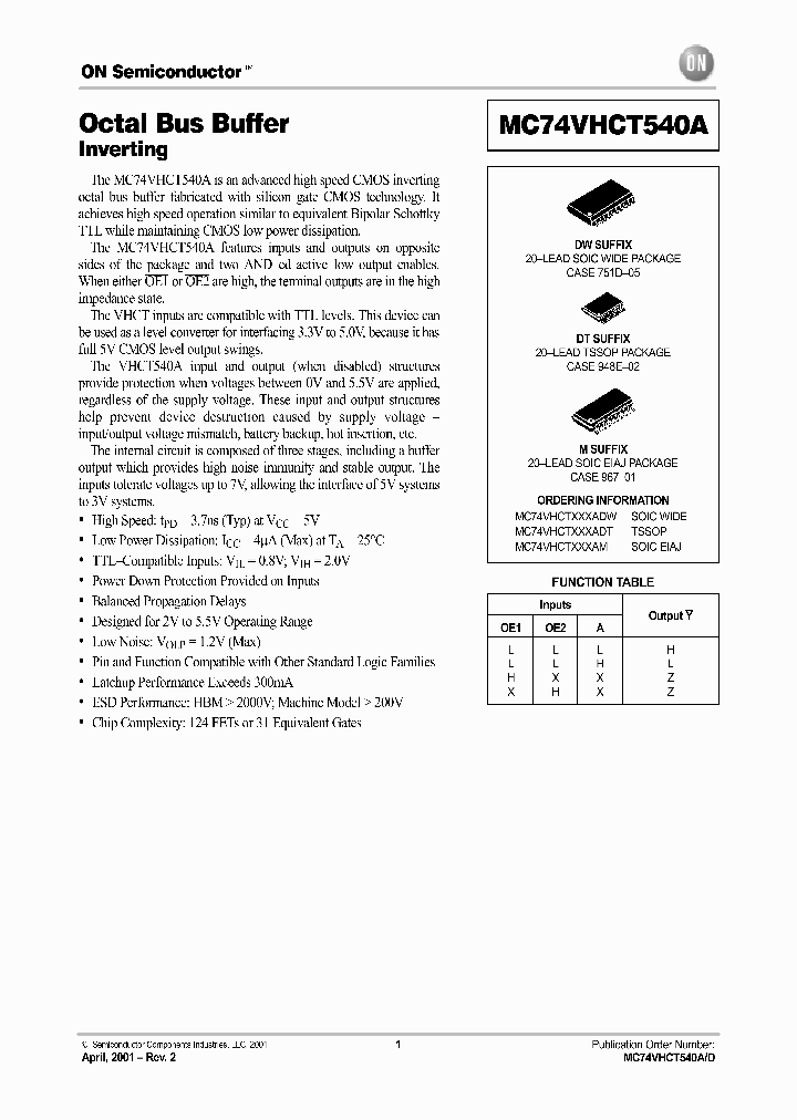 MC74VHCT540A-D_2664364.PDF Datasheet