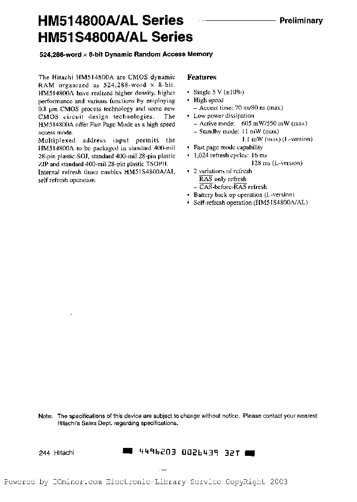 HM514800ALZ-7_2664830.PDF Datasheet
