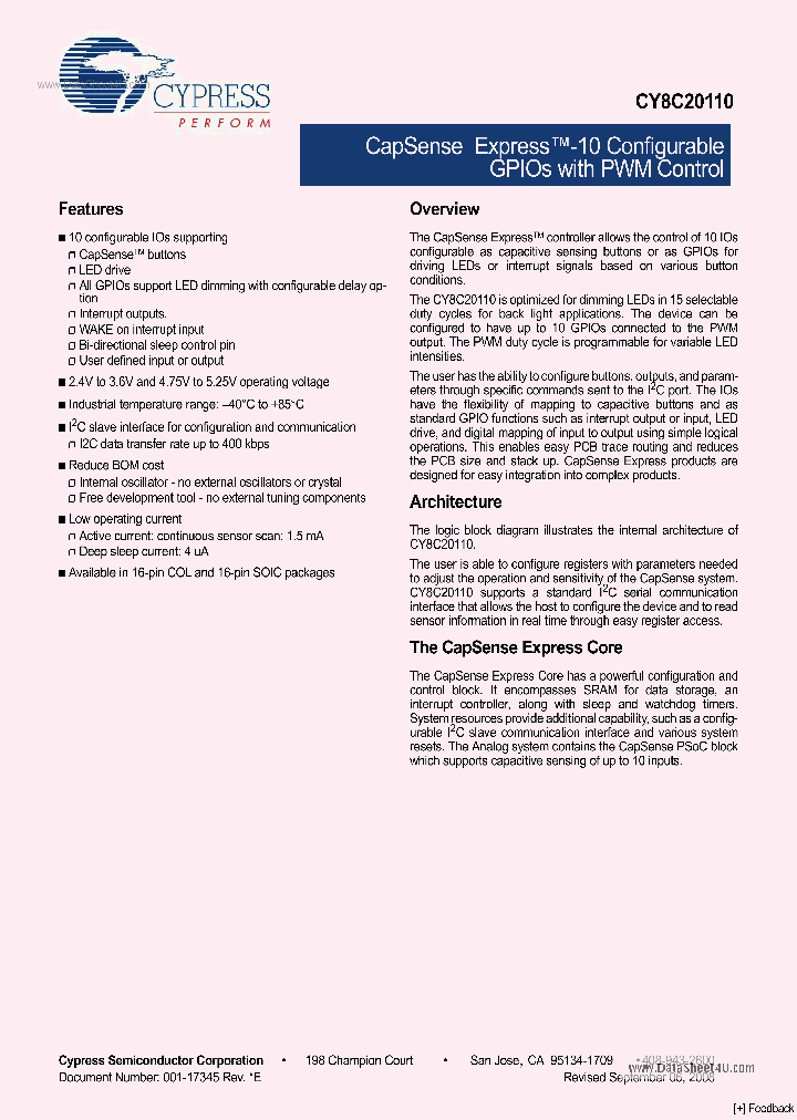CY8C20110_2665304.PDF Datasheet