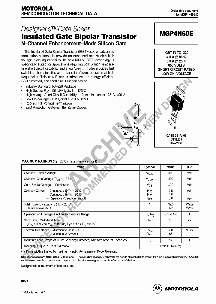 MGP4N60E-D_2666350.PDF Datasheet
