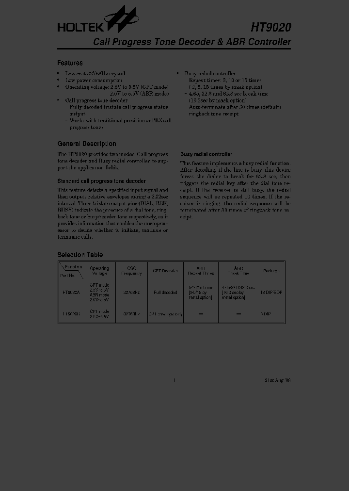 HT9020A18SOIC_2667876.PDF Datasheet
