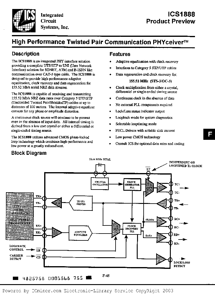 ICS1888_2668013.PDF Datasheet