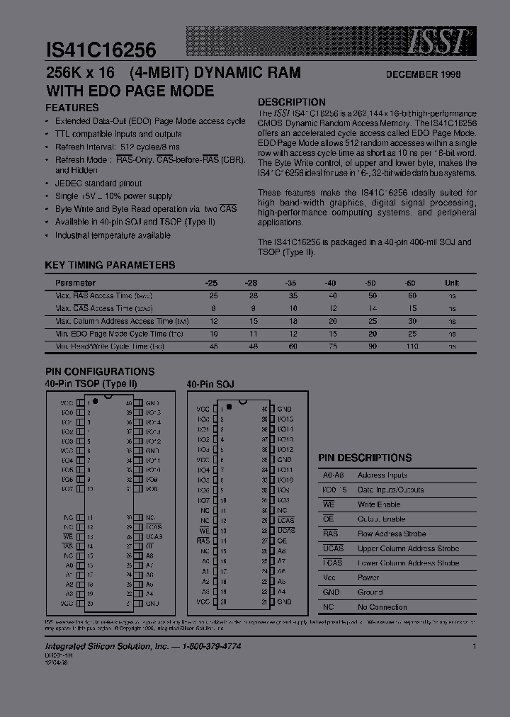 IS41C16256-40T_2668426.PDF Datasheet