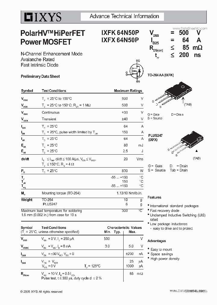 IXFX64N50P_2669698.PDF Datasheet