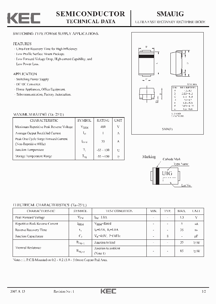 SMAU1G07_2670099.PDF Datasheet