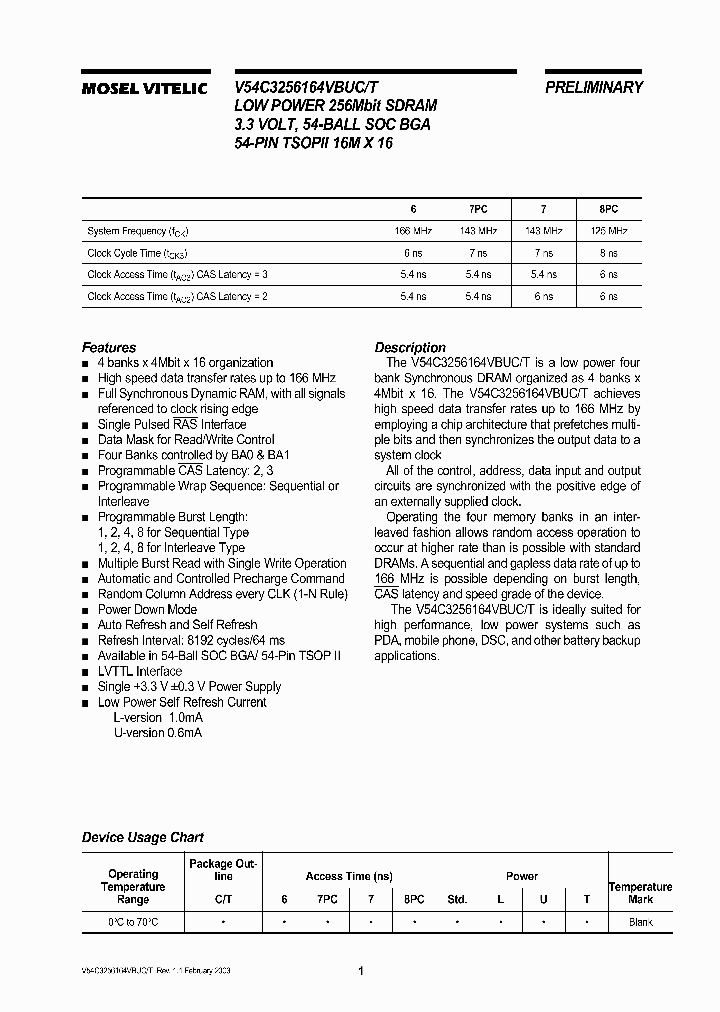 V54C3256164VBUC_2675991.PDF Datasheet